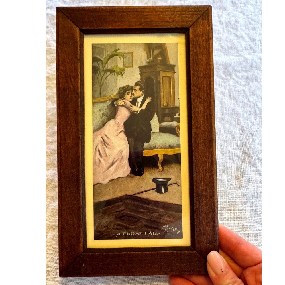 A Close Call Louis Mayer Antique 1905 Framed Art Print